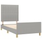 vidaXL Giroletto senza Materasso Grigio Chiaro 80x200 cm Tessuto vidaXL Giroletto senza Materasso Grigio Chiaro 80x200 cm Tessuto
