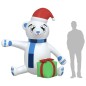 Orsetto di Natale Gonfiabile con LED 240 cm Orsetto di Natale Gonfiabile con LED 240 cm
