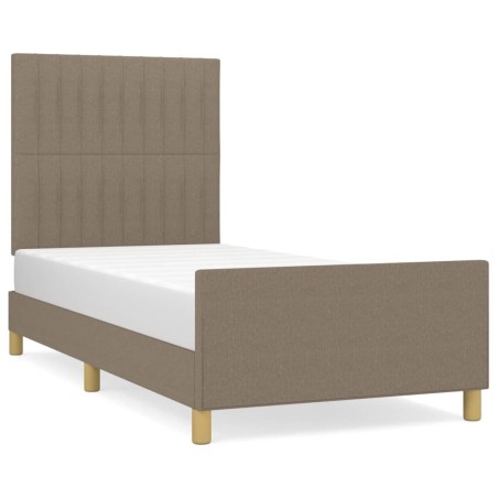 vidaXL Giroletto senza Materasso Tortora 100x200 cm in Tessuto