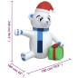 Orsetto di Natale Gonfiabile con LED 240 cm Orsetto di Natale Gonfiabile con LED 240 cm