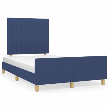 vidaXL Giroletto senza Materasso Blu 120x200 cm in Tessuto
