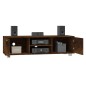 Mobile TV Rovere Fumo 140x40,5x35 cm in Legno Multistrato Mobile TV Rovere Fumo 140x40,5x35 cm in Legno Multistrato