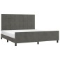 Giroletto con Testiera Grigio Scuro 160x200 cm in Velluto Giroletto con Testiera Grigio Scuro 160x200 cm in Velluto