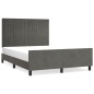 Giroletto con Testiera Grigio Scuro 140x190 cm in Velluto Giroletto con Testiera Grigio Scuro 140x190 cm in Velluto