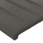Giroletto con Testiera Grigio Scuro 140x190 cm in Velluto Giroletto con Testiera Grigio Scuro 140x190 cm in Velluto