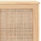Credenza Marrone 105x30x60cm Massello di Pino e Rattan Naturale Credenza Marrone 105x30x60cm Massello di Pino e Rattan Naturale