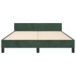 Giroletto con Testiera Verde Scuro 140x190 cm in Velluto Giroletto con Testiera Verde Scuro 140x190 cm in Velluto
