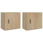 vidaXL Comodini a Muro 2 pz Rovere Sonoma 50x30x47 cm vidaXL Comodini a Muro 2 pz Rovere Sonoma 50x30x47 cm