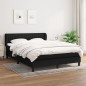 vidaXL Giroletto a Molle con Materasso Nero 140x190 cm in Tessuto