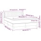 vidaXL Giroletto a Molle con Materasso Grigio Scuro 140x200cm Tessuto