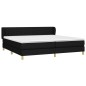 vidaXL Giroletto a Molle con Materasso Nero 200x200 cm in Tessuto
