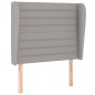 vidaXL Giroletto a Molle con Materasso Grigio Chiaro 80x200 cm Tessuto