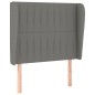 vidaXL Giroletto a Molle con Materasso Grigio Scuro 100x200 cm Tessuto