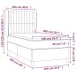 vidaXL Giroletto a Molle con Materasso Grigio Scuro 100x200 cm Tessuto