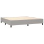 vidaXL Giroletto a Molle con Materasso Grigio Chiaro 200x200cm Tessuto
