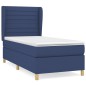 vidaXL Giroletto a Molle con Materasso Blu 80x200 cm inTessuto