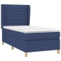 vidaXL Giroletto a Molle con Materasso Blu 80x200 cm inTessuto