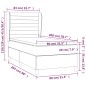 vidaXL Giroletto a Molle con Materasso Blu 80x200 cm inTessuto