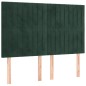 Giroletto a Molle con Materasso Verde Scuro 140x190 cm Velluto
