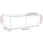 Armadietto a Muro Rovere Fumo 68x30x20 cm in Legno Multistrato Armadietto a Muro Rovere Fumo 68x30x20 cm in Legno Multistrato