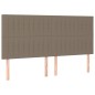 vidaXL Giroletto a Molle con Materasso Tortora 160x200 cm in Tessuto