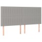 vidaXL Giroletto a Molle con Materasso Grigio Chiaro160x200 cm Tessuto
