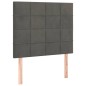 vidaXL Giroletto a Molle con Materasso Grigio Scuro 80x200 cm Velluto