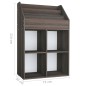 Portariviste per Bambini Grigio e Sonoma 71x30x114cm Truciolato Portariviste per Bambini Grigio e Sonoma 71x30x114cm Truciolato