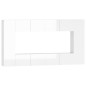 Set Mobili Porta TV 8pz Bianco Lucido in Legno Multistrato Set Mobili Porta TV 8pz Bianco Lucido in Legno Multistrato