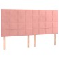 vidaXL Giroletto a Molle con Materasso Rosa 160x200 cm in Velluto