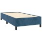 vidaXL Giroletto a Molle con Materasso Blu Scuro 80x200 cm in Velluto