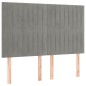 vidaXL Giroletto a Molle con Materasso Grigio Chiaro 140x190cm Velluto