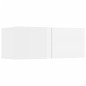 Set Mobili Porta TV 8pz Bianco Lucido in Legno Multistrato Set Mobili Porta TV 8pz Bianco Lucido in Legno Multistrato