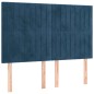 vidaXL Giroletto a Molle con Materasso Blu Scuro 140x200 cm in Velluto