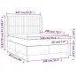 vidaXL Giroletto a Molle con Materasso Blu Scuro 140x200 cm in Velluto