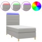 vidaXL Letto a Molle Materasso e LED Grigio Chiaro 80x200 cm Tessuto vidaXL Letto a Molle Materasso e LED Grigio Chiaro 80x200 cm Tessuto