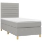 vidaXL Letto a Molle Materasso e LED Grigio Chiaro 80x200 cm Tessuto vidaXL Letto a Molle Materasso e LED Grigio Chiaro 80x200 cm Tessuto