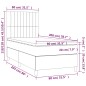vidaXL Letto a Molle Materasso e LED Grigio Scuro 80x200 cm in Tessuto vidaXL Letto a Molle Materasso e LED Grigio Scuro 80x200 cm in Tessuto