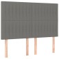 vidaXL Letto a Molle Materasso e LED Grigio Scuro 140x190cm in Tessuto vidaXL Letto a Molle Materasso e LED Grigio Scuro 140x190cm in Tessuto