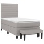 vidaXL Giroletto a Molle con Materasso Grigio Chiaro 80x200 cm Tessuto