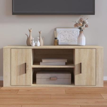 Mobile per TV Rovere Sonoma 100x35x40 cm Legno Multistrato