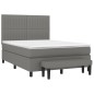 vidaXL Giroletto a Molle con Materasso Grigio Scuro 140x190 cm Tessuto