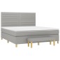 Giroletto a Molle con Materasso Grigio Chiaro160x200 cm Tessuto