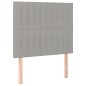 Giroletto a Molle con Materasso Grigio Chiaro100x200 cm Tessuto