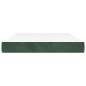 Materasso a Molle Verde Scuro 140x190x20 cm in Velluto Materasso a Molle Verde Scuro 140x190x20 cm in Velluto