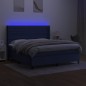 vidaXL Letto a Molle con Materasso e LED Blu 160x200 cm in Tessuto vidaXL Letto a Molle con Materasso e LED Blu 160x200 cm in Tessuto