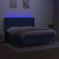 vidaXL Letto a Molle con Materasso e LED Blu 160x200 cm in Tessuto vidaXL Letto a Molle con Materasso e LED Blu 160x200 cm in Tessuto