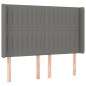 vidaXL Letto a Molle Materasso e LED Grigio Scuro 140x190cm in Tessuto vidaXL Letto a Molle Materasso e LED Grigio Scuro 140x190cm in Tessuto