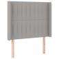 Letto a Molle Materasso e LED Grigio Chiaro 80x200 cm Tessuto Letto a Molle Materasso e LED Grigio Chiaro 80x200 cm Tessuto