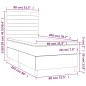 vidaXL Giroletto a Molle con Materasso Grigio Scuro 80x200 cm Tessuto